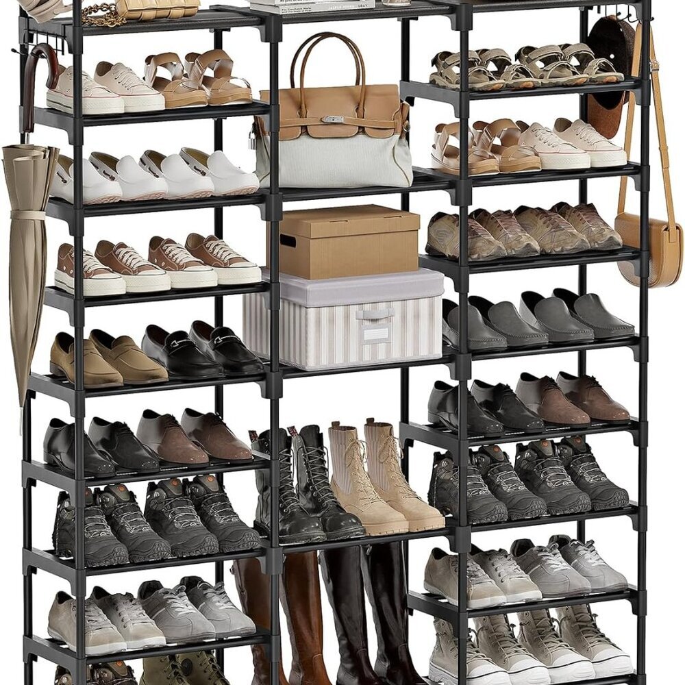 9 Tiers Large Shoe Rack Storage Organizer for Closet 50-55 Pairs Shoe Tower Unit